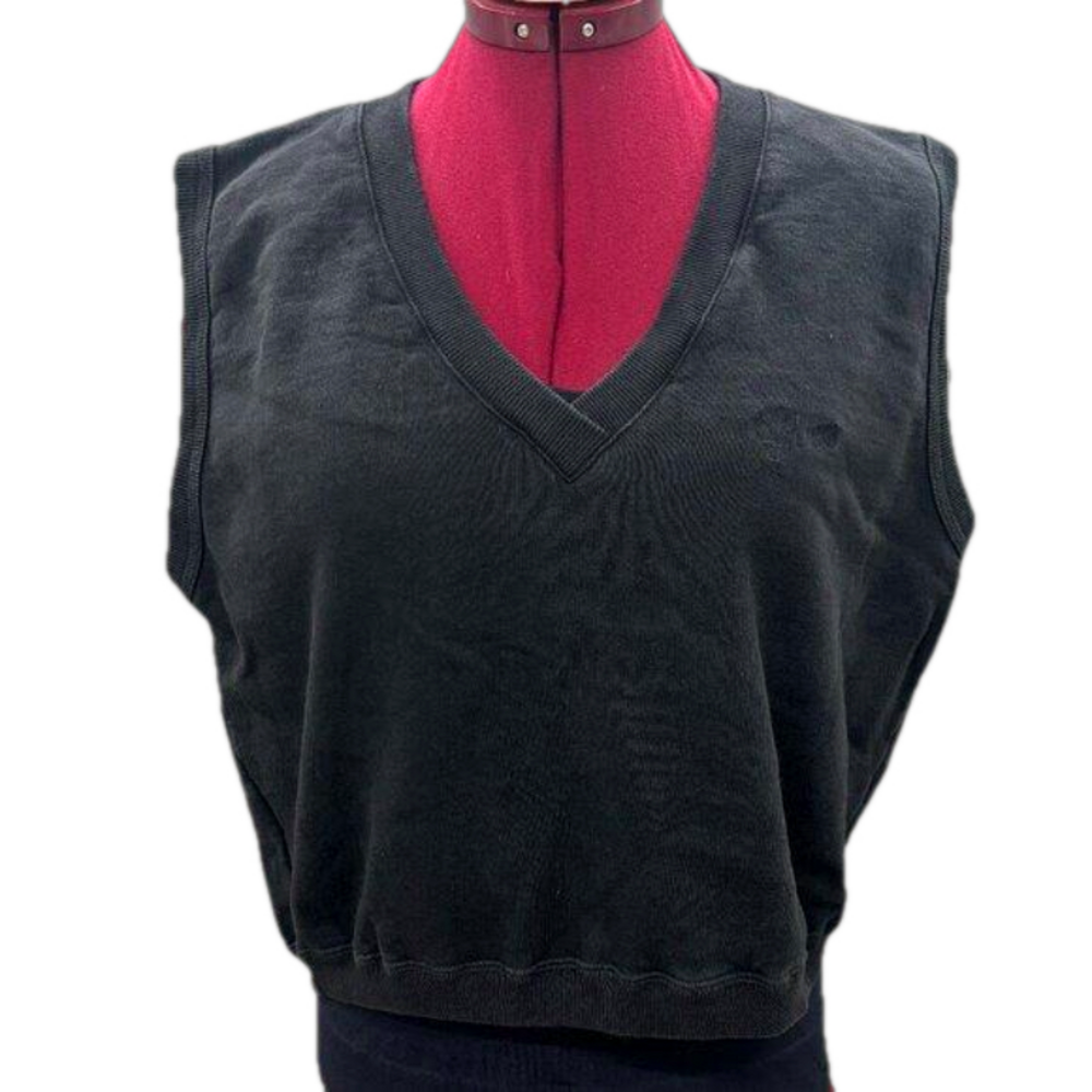 VTG Guess ECO Sleeveless‎ Sweater Vest/Tank 100% Cotton Black Sz M Unisex Rare